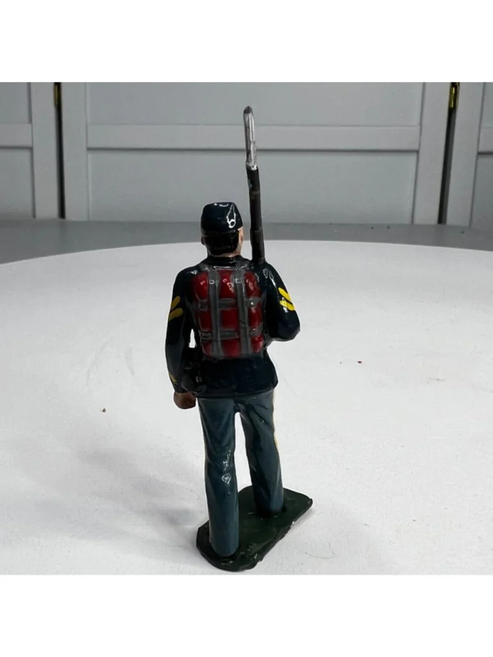 Vintage Union Toy Soldier Figurine in Marching Pose - Possibly Marx Reissue?